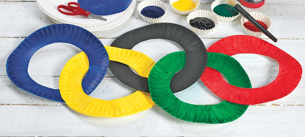 Paper Plate Olympic Rings