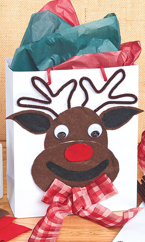 Reindeer Gift Bag Creative Activity
